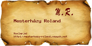 Mesterházy Roland névjegykártya