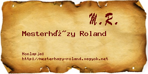 Mesterházy Roland névjegykártya