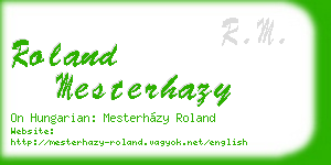 roland mesterhazy business card